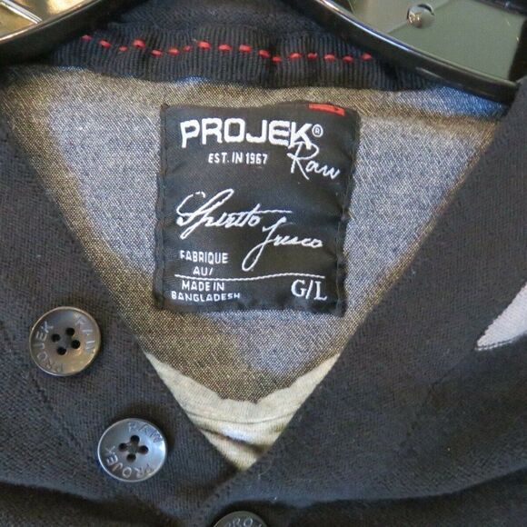 Projek Raw Men's Size Large Vintage Inspired "Spirito Fresco" Sweater Striped - Picture 2 of 8